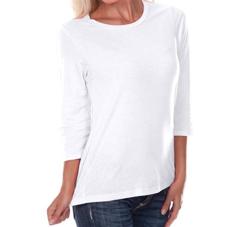 Kavio Kavio Women Crew Neck Sleeve Jersey T Shirt Wjp White