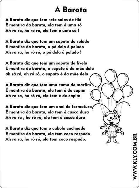 Letra Da Música Canção Infantil - 9