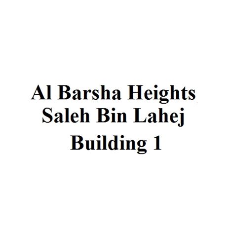 Al Barsha Heights Saleh Bin Lahej Building Bus Stands In Al Barsha