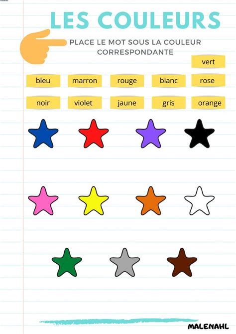 Les Couleurs French Language Learning Kids Teaching French French