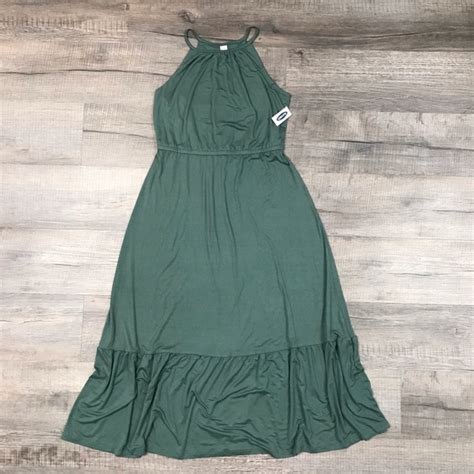 Old Navy Dresses Nwt Old Navy Green Ruffle Bottom Spaghetti Strap