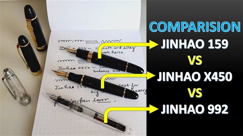 Jinhao Fountain Pen Comparison Jinhao 159 Vs Jinhao X450 Vs Jinhao 992