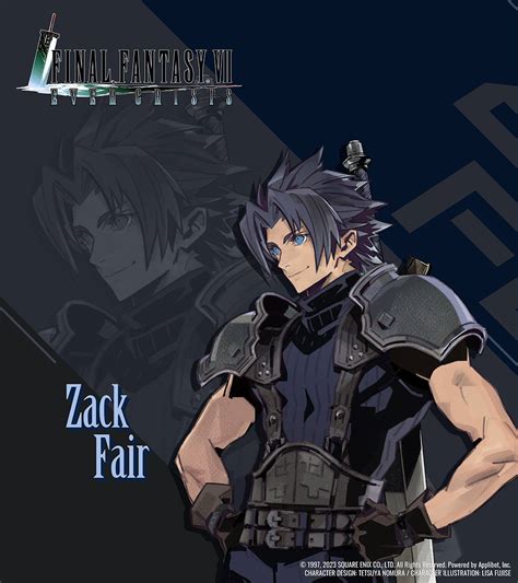 Zack Fair Portrait Art Final Fantasy VII Ever Crisis Art Gallery