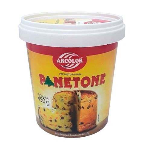 PRÉ MISTURA PARA PANETONE 450G CONTÉM 01 UNIDADE ARCOLOR Loja do