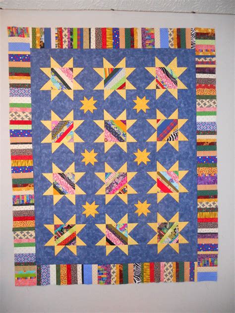 String Pieced Star Quilt Pattern