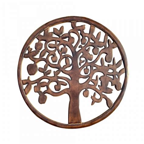 D Co Murale En Bois Arbre De Vie Marron D Cm