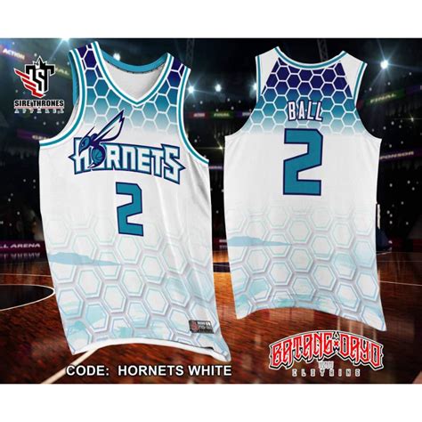 HORNETS WHITE INSPIRED JERSEY Full Sublimation Basketball Fanwear ...