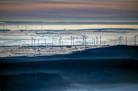 Hachelbich Aus Der Vogelperspektive Winterluftbild Windenergieanlagen