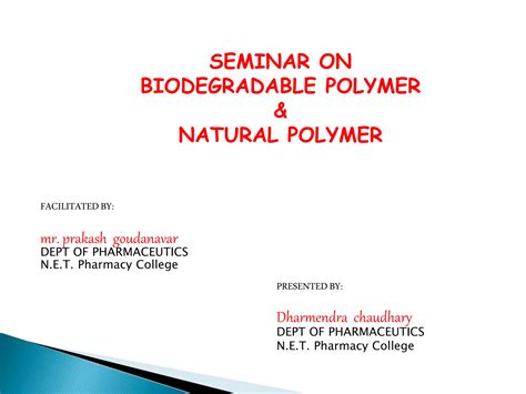 Natural And Biodegradable Polymerspptx