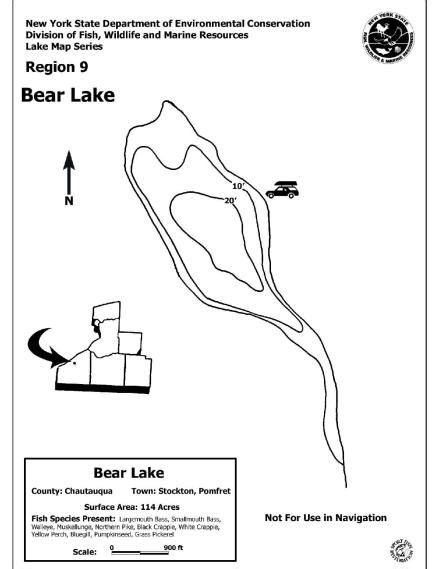 Bear Lake Contour Map Region 9 - NYSDEC