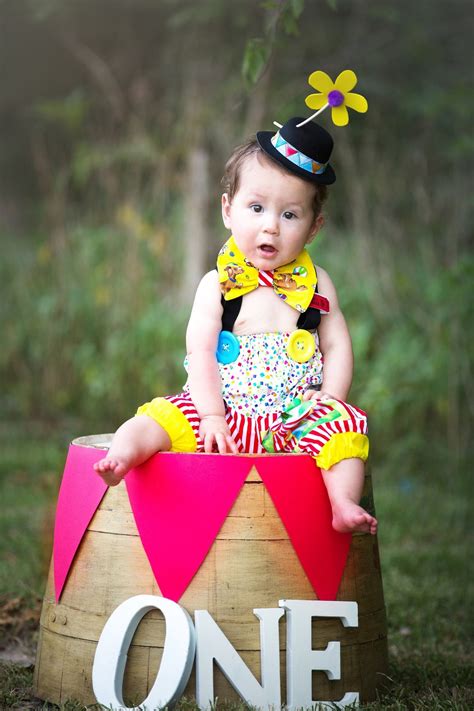 Baby Clown Costume Birthday Boy Girl Handmade Garments Cotton Easy Fit ...