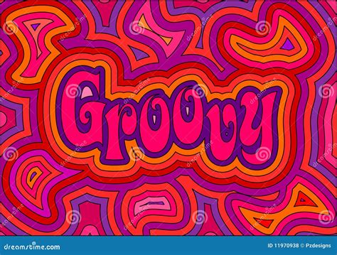 Groovy Stock Vector Illustration Of Pattern Multicolored 11970938