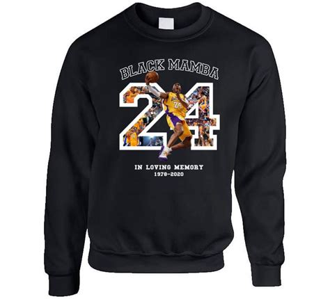 Kobe Bryant In Loving Memory Black Mamba Number 24 Sweatshirt NA ...