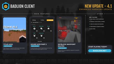 Badlion Client 41 Skyblock Ui Improvements Waypoints Routes Sounds