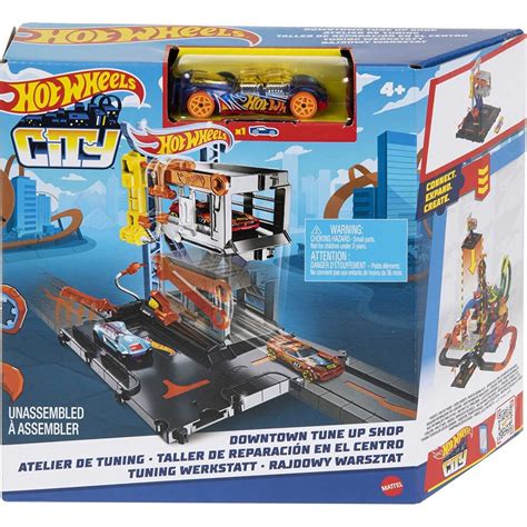 Fisher Price Hot Wheels City Downtown Repair Station Playset With 1 Hot Wheels Car Connects To