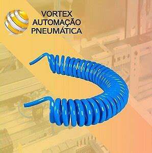 Mangueira Espiral Pu Azul Mm X Metros P Ar Comprimido Vortex