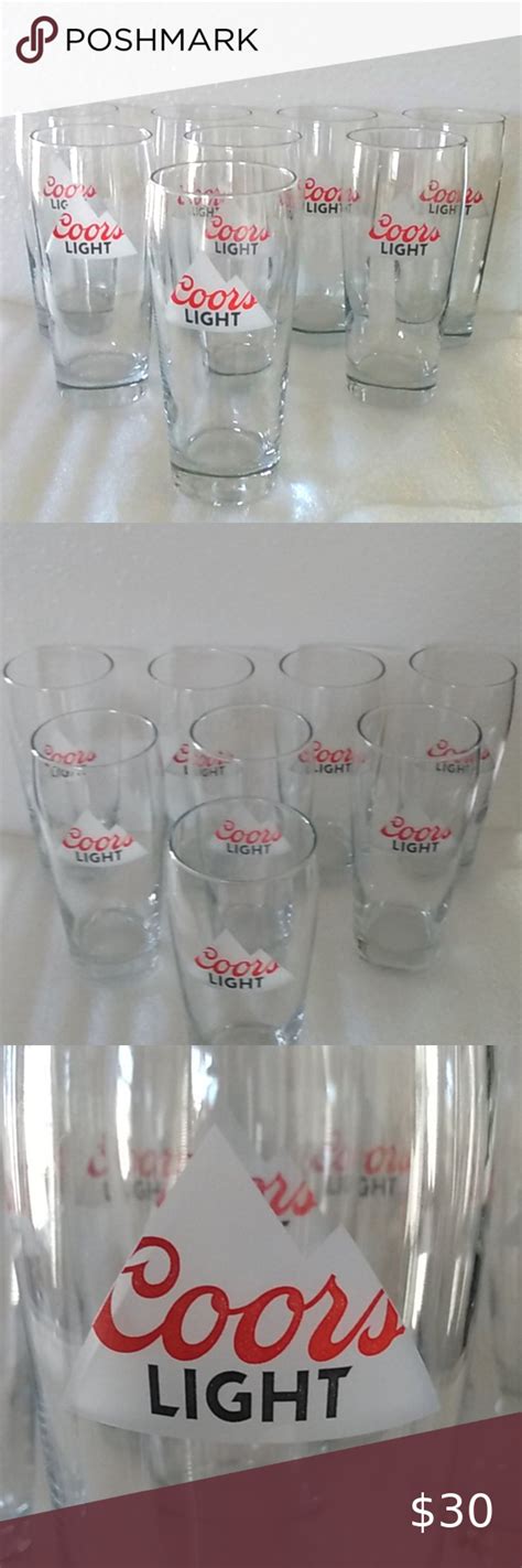 Coors Light Modern Pint Glasses Set Of 4 Coors Light Beer