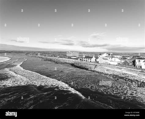 Aerial View Of Irelands Top Surfing Town And Beach In Ireland Lahinch