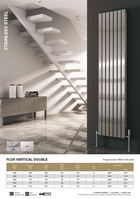 Reina Flox Vertical Double Radiator Hilltop Designer Radiators