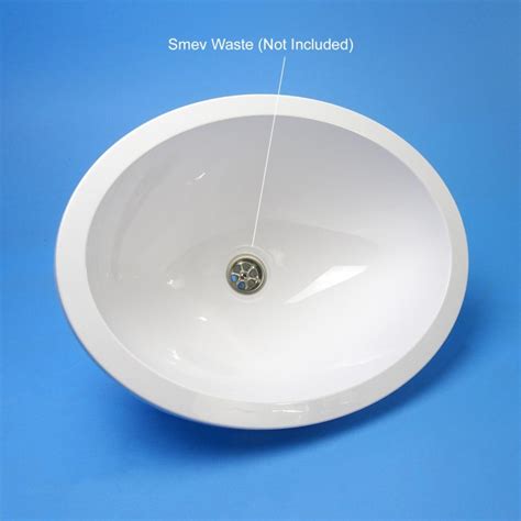 Caravansplus Plastic Oval Sink Basin 390 X 305mm White