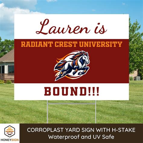 2024 College Bound Yard Sign College Bound Gift University Bound Sign