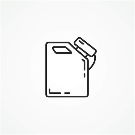 Premium Vector Canister Line Icon Jerrycan Line Icon