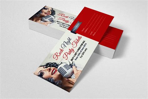 Concert Pass Party Ticket Card Templates Creative Market