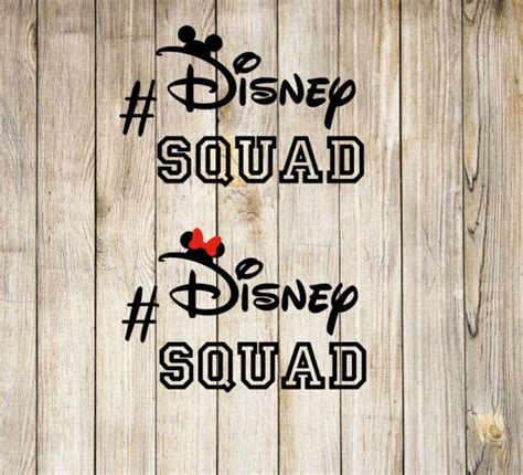 Disney Squad Heat Transfer Vinyl Decals Mickey Minnie Etsy