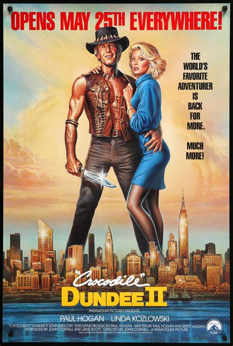 Crocodile Dundee 2 1988 Original One Sheet Movie Poster Original