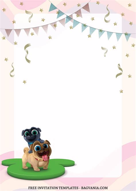 cute  puppy sunshine canva birthday invitation templates