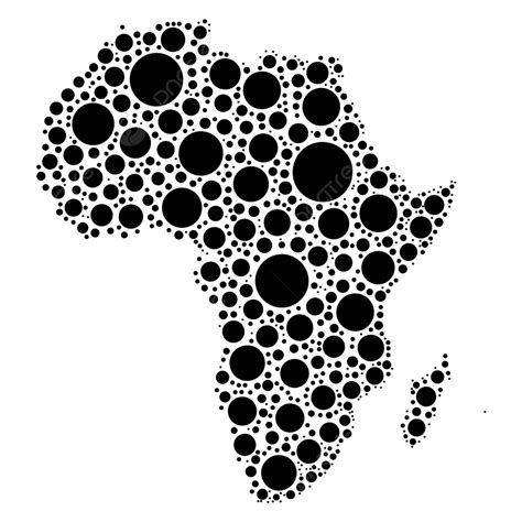 Africa Map Mosaic Of Black Dots Art Dotted Map Africa Vector Art