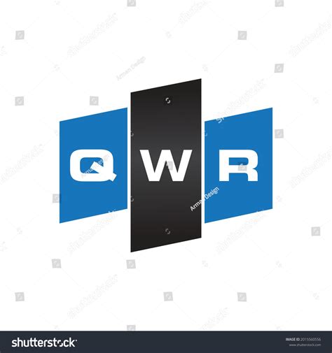 Qwr Monogram Initial Letters Logo Design Stock Vector Royalty Free