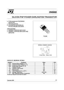 2n6668 PDF Datasheet ALL TRANSISTORS DATASHEET POWER MOSFET IGBT IC