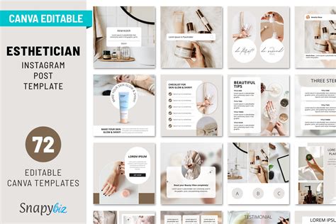 Esthetician Instagram Post Template Graphic By Snapybiz Creative Fabrica