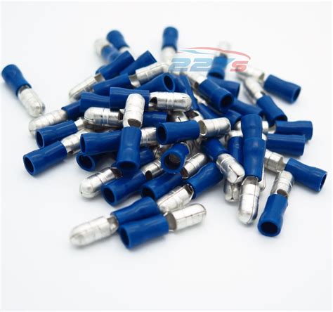 X Blue Male Bullet Connector Insulated Crimp Terminals For Electrical