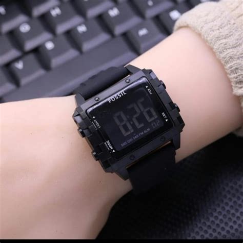 Jual Jam Tangan Pria Fossil Digital Kotak Rubber Di Lapak Helena Shop