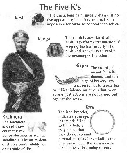 Sikhisms Five Ks” And Other Sacred Clothing And Artifacts