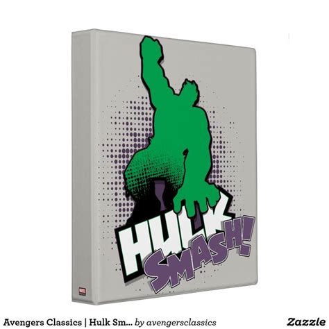 Avengers Classics Hulk Smash Outline Graphic Ring Binder Zazzle