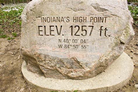 Hooiser Hill High Point Rock Marker in Indiana image - Free stock photo ...