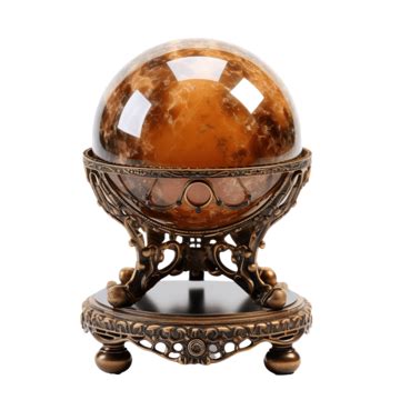 Magic Moon Crystal Ball On Stand Crystal Ball Crystal Ball Png