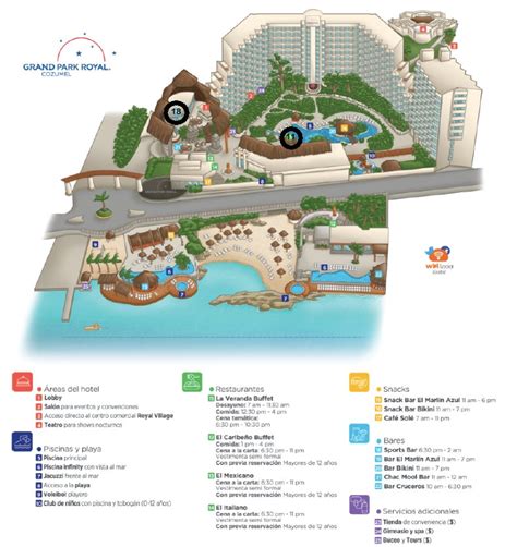 Resort Map of Grand Park Royal Cozumel, Cozumel