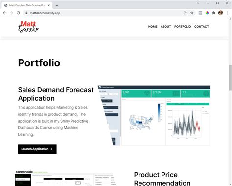 Data Science Portfolio Website Template