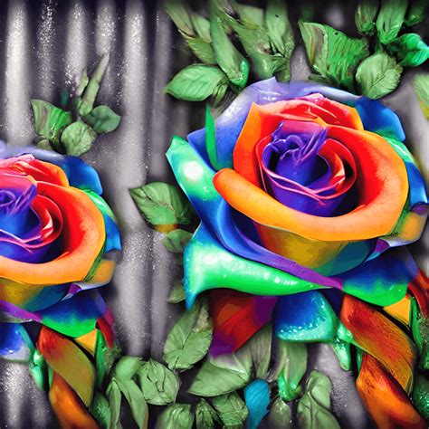 Smoke Effect Background Fire And Ice Rainbow Roses · Creative Fabrica