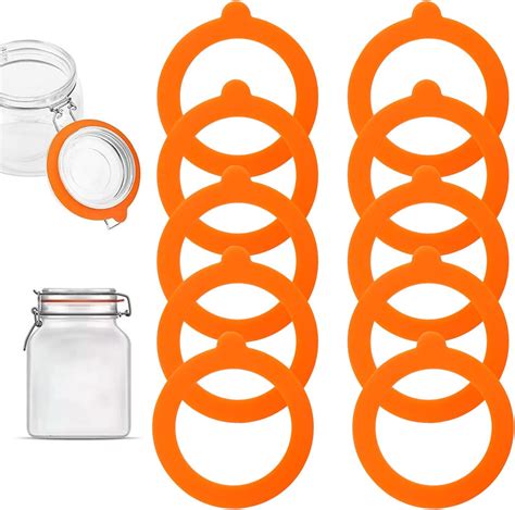 Amazon Vin Beauty 10pcs Silicone Replacement Gasket Seals Orange