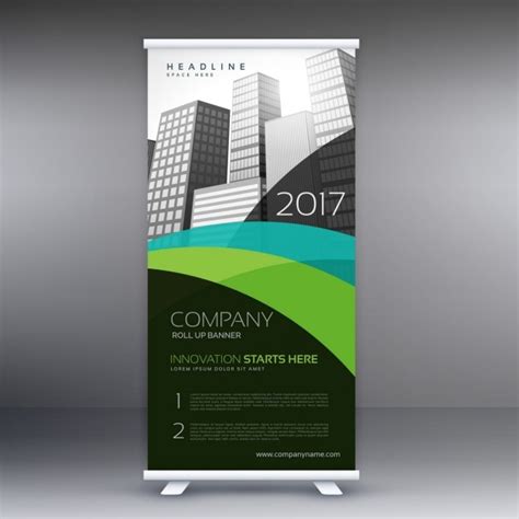 Abstrakt Roll Up Banner Vorlage Kostenlose Vektor