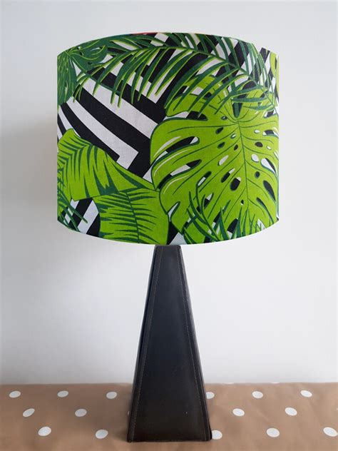 Handmade Tropical Green Leaf Lampshade Light Ceiling Shade Etsy Uk