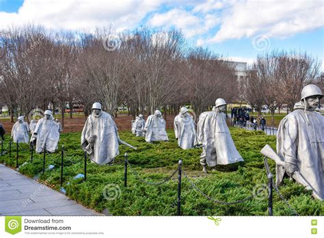 Korean War Veterans Memorial In Washington Dc Usa Editorial