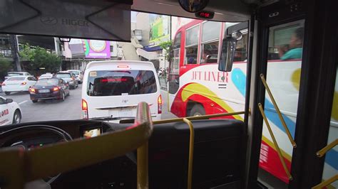 Philippines, P2P bus ride from Makati to Fairview - YouTube