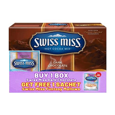 Swiss Miss Chocolate Drink Dark Choco 31g X 8s Promo Dairy And Eggs Walter Mart