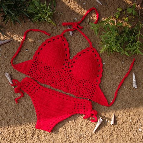 Boho Clothing Handmade Crochet Bikini Sexy Two Piece Swimming Etsy